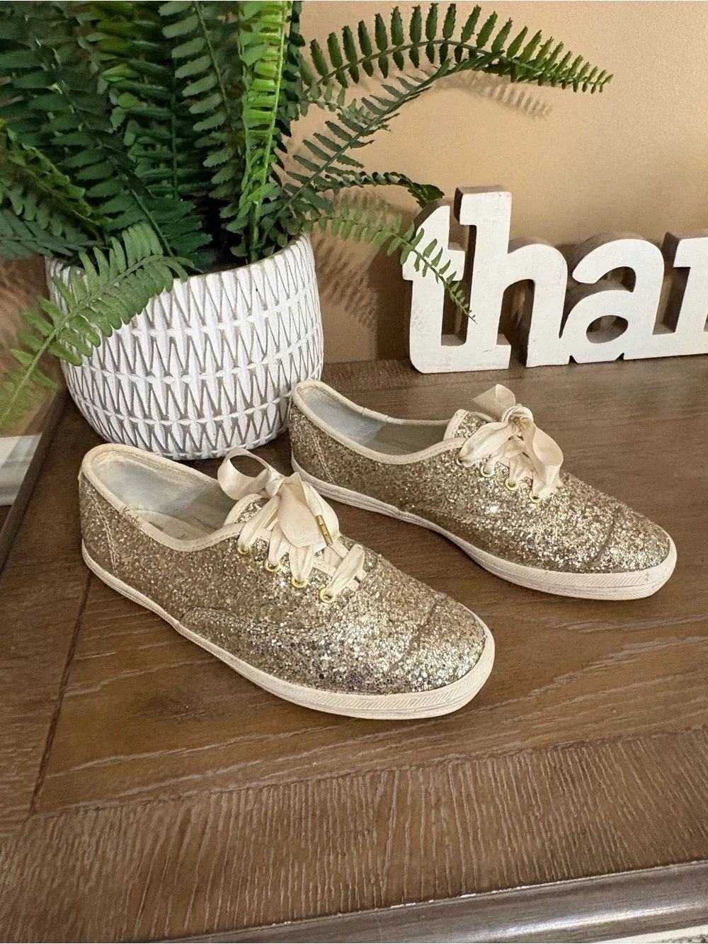 Keds X Kate Spade New York Champion Glitter Sneakers Size 6